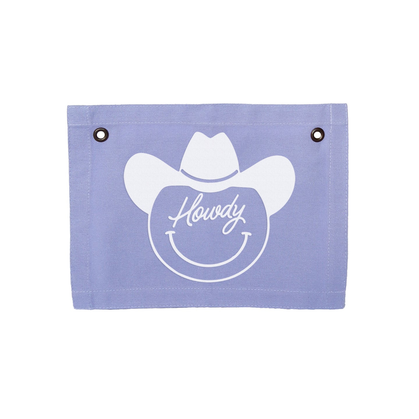 Howdy Cowboy Small Canvas Flag