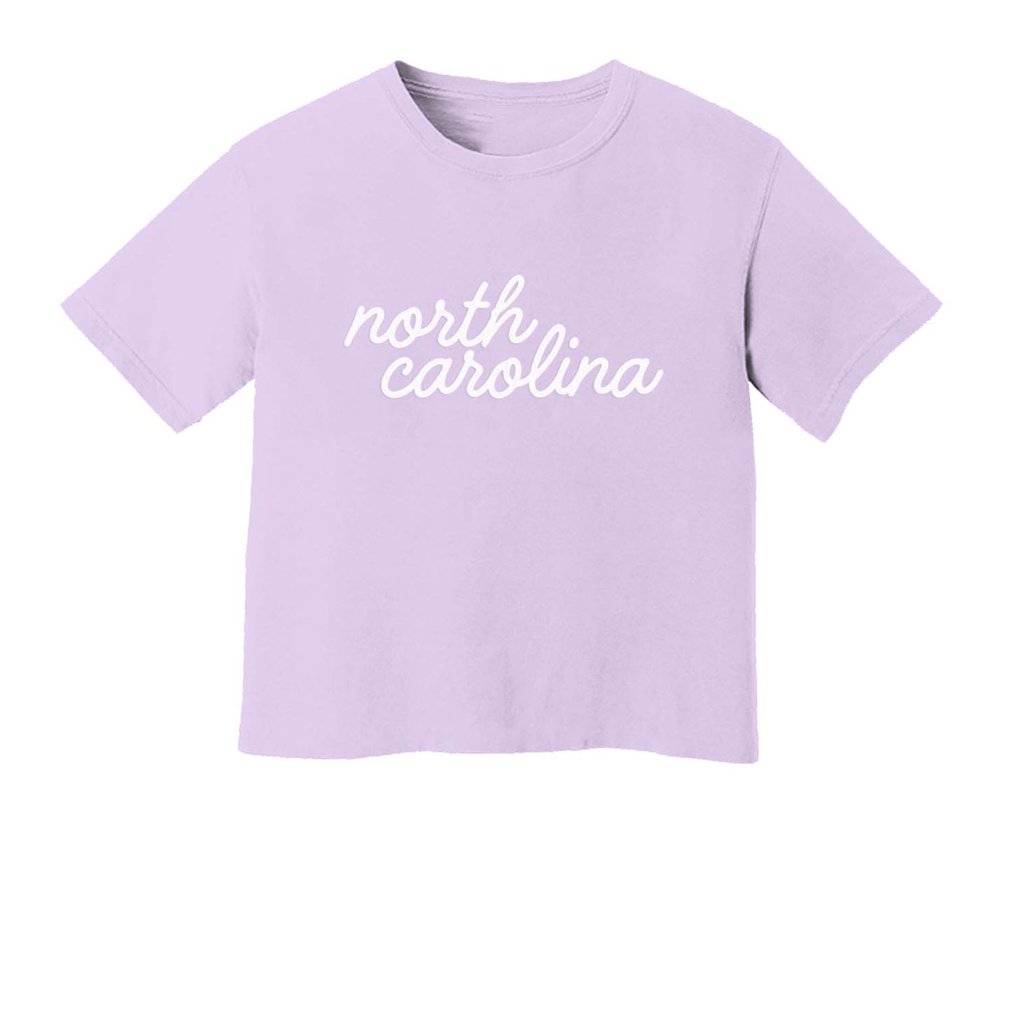 North Carolina Cursive Washed Crop Tee