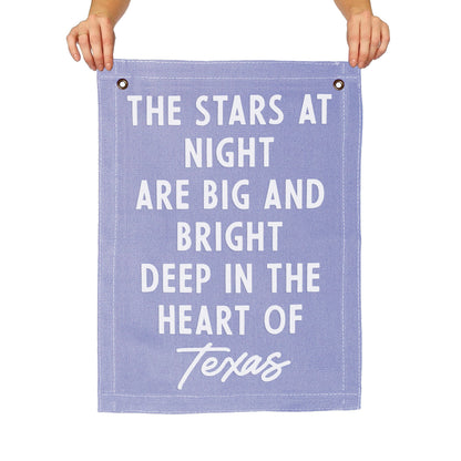 Deep In The Heart of Texas Large Canvas Flag