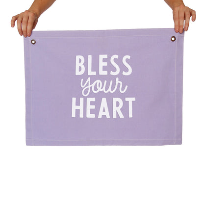 Bless Your Heart Large Canvas Flag