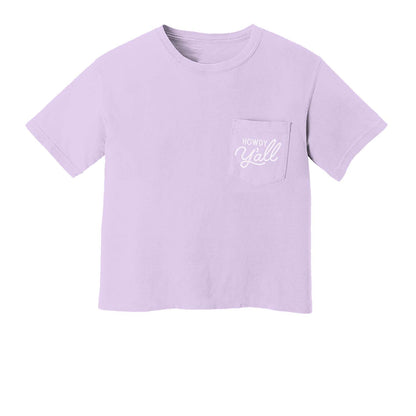 Howdy Y'all Crop Pocket Tee