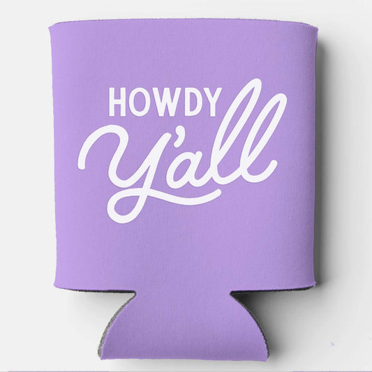 Howdy Y'all Cursive Koozie