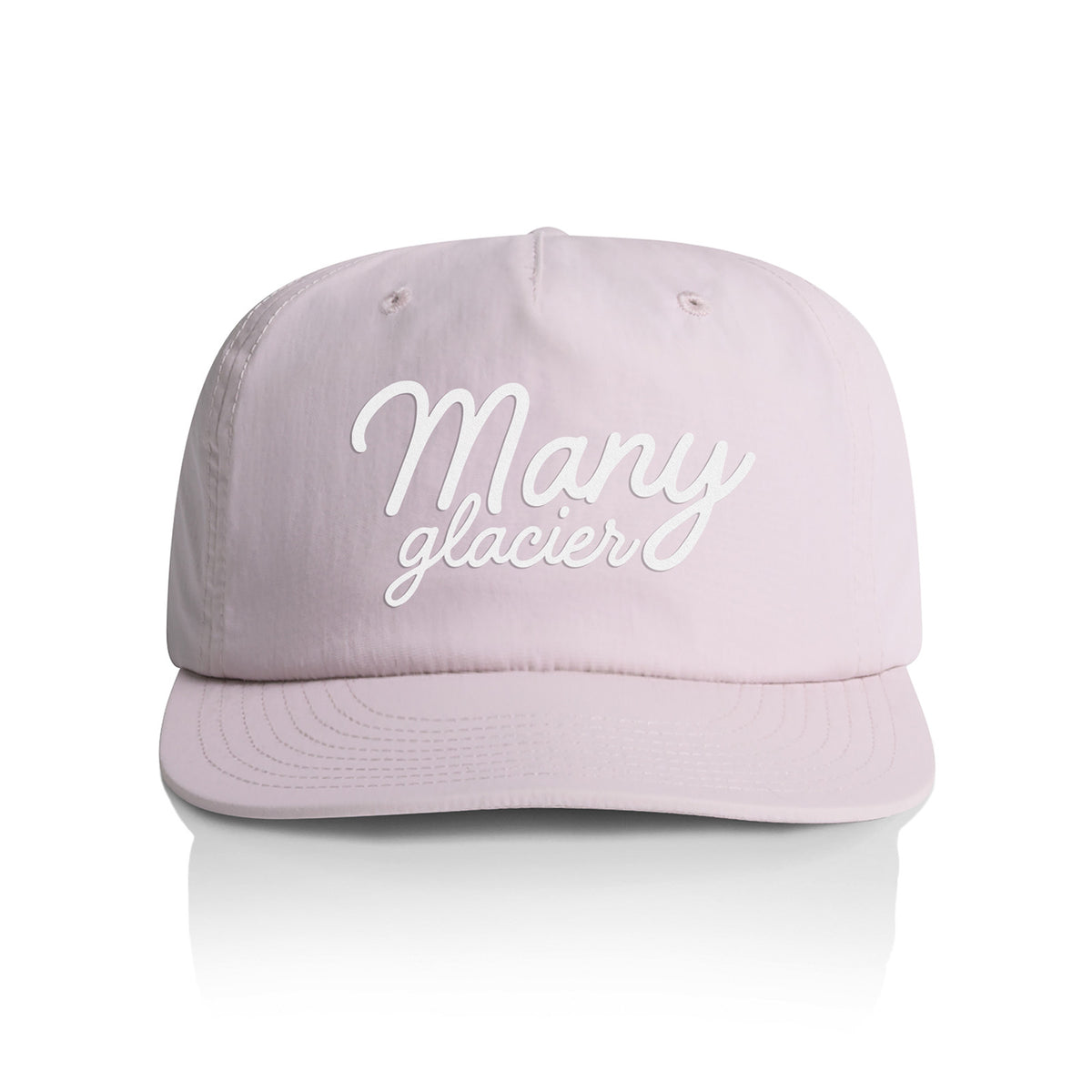 Many Glacier Cursive Nylon Snapback
