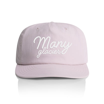 Many Glacier Cursive Nylon Snapback