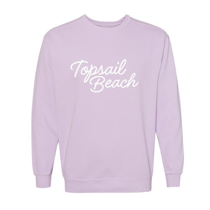 Topsail Beach Cursive Washed Sweatshirt