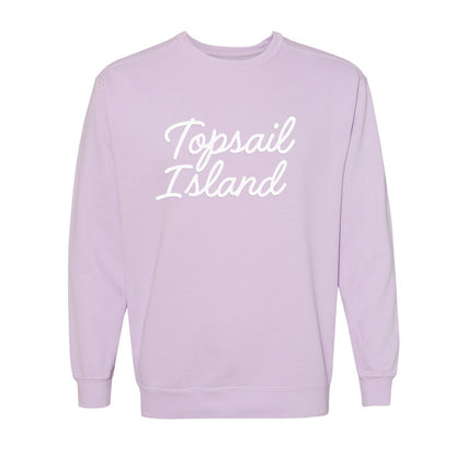 Topsail Island Cursive Washed Sweatshirt