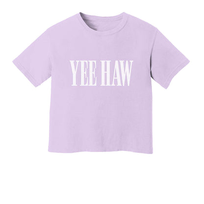 Yee Haw Western Washed Crop Tee