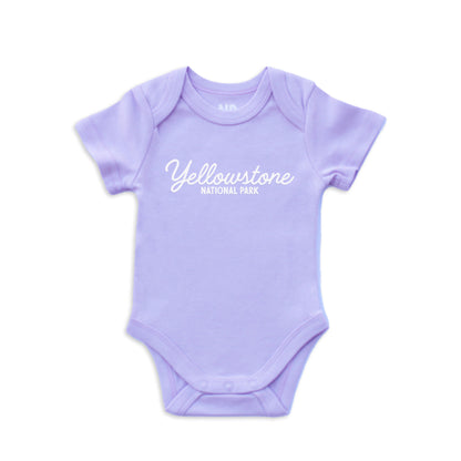 Yellowstone National Park Cursive Onesie