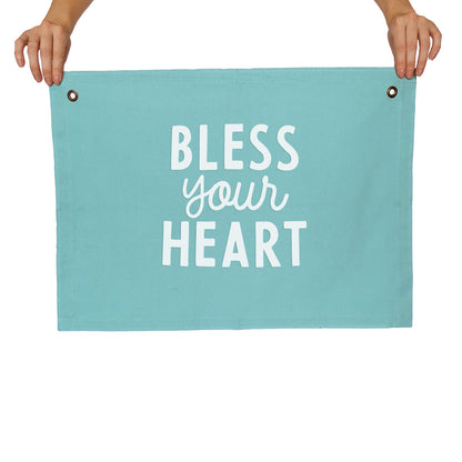 Bless Your Heart Large Canvas Flag
