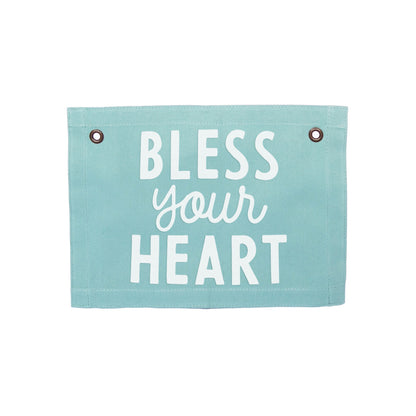 Bless your Heart Small Canvas Flag