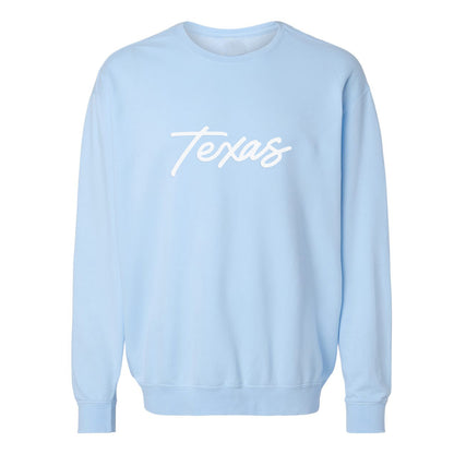 Texas Cursive Washed Sweatshirt