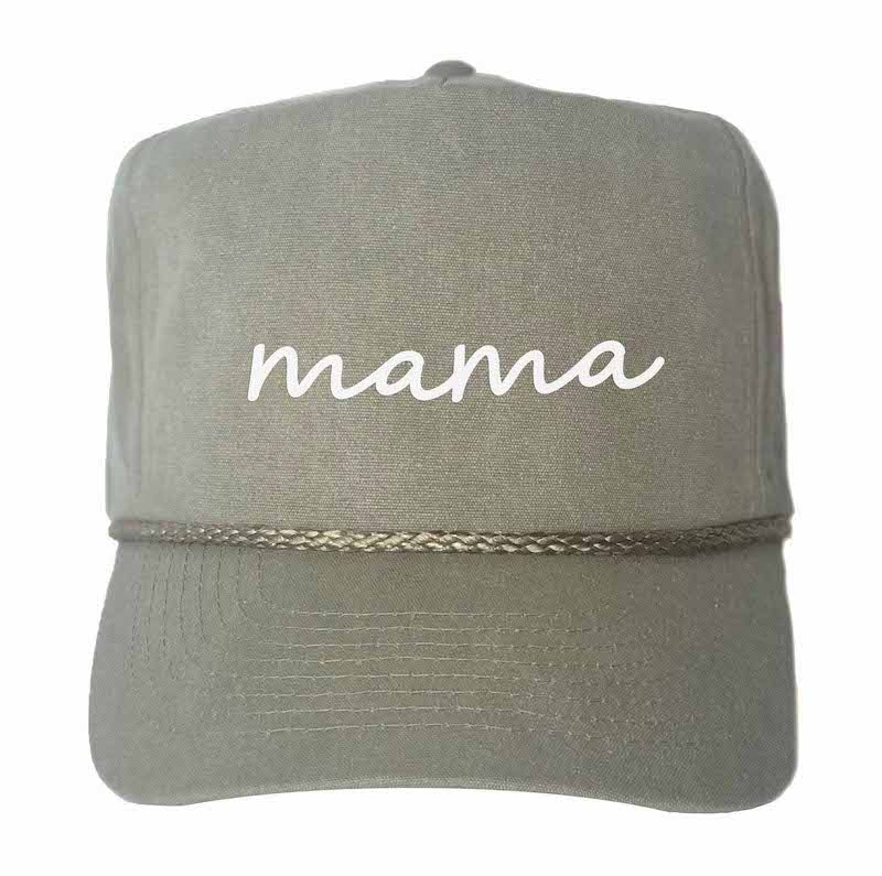 Mama Cursive Canvas Trucker