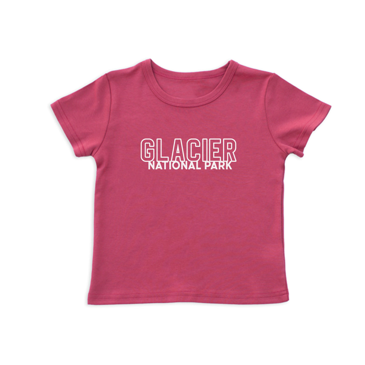 Glacier National Park Outline Kids Tee