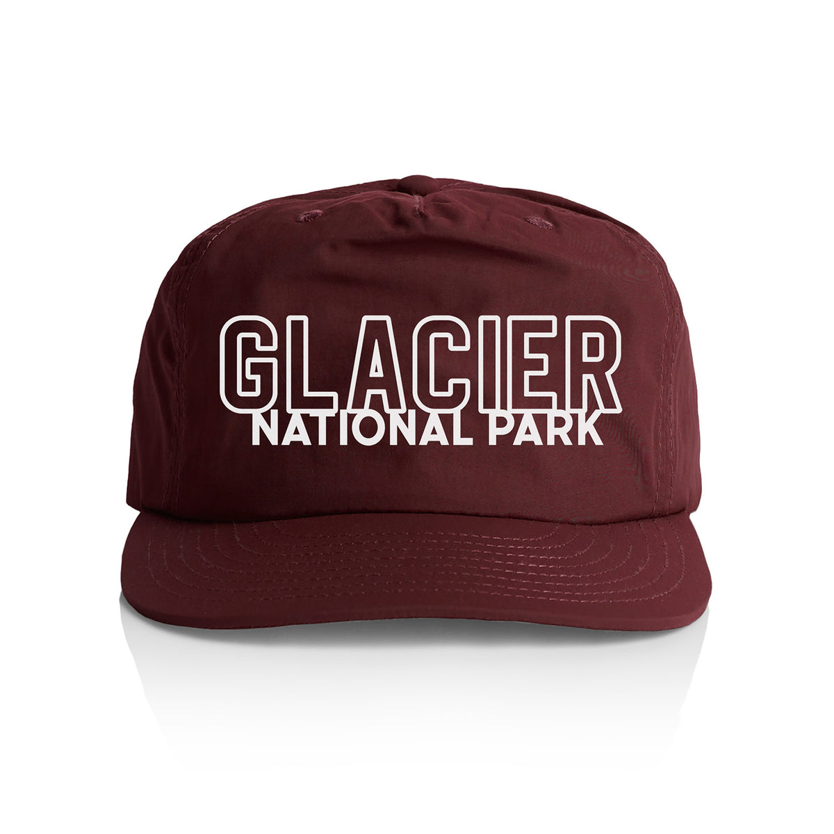 Glacier National Park Outline Nylon Snapback