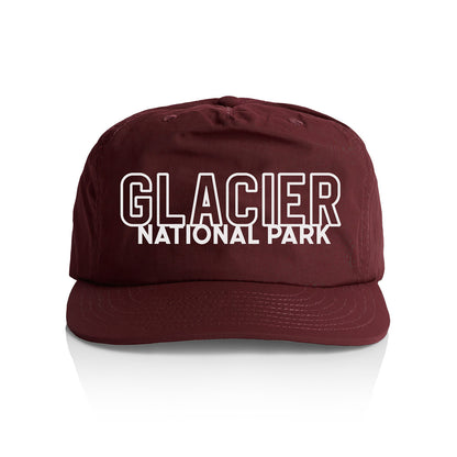 Glacier National Park Outline Nylon Snapback