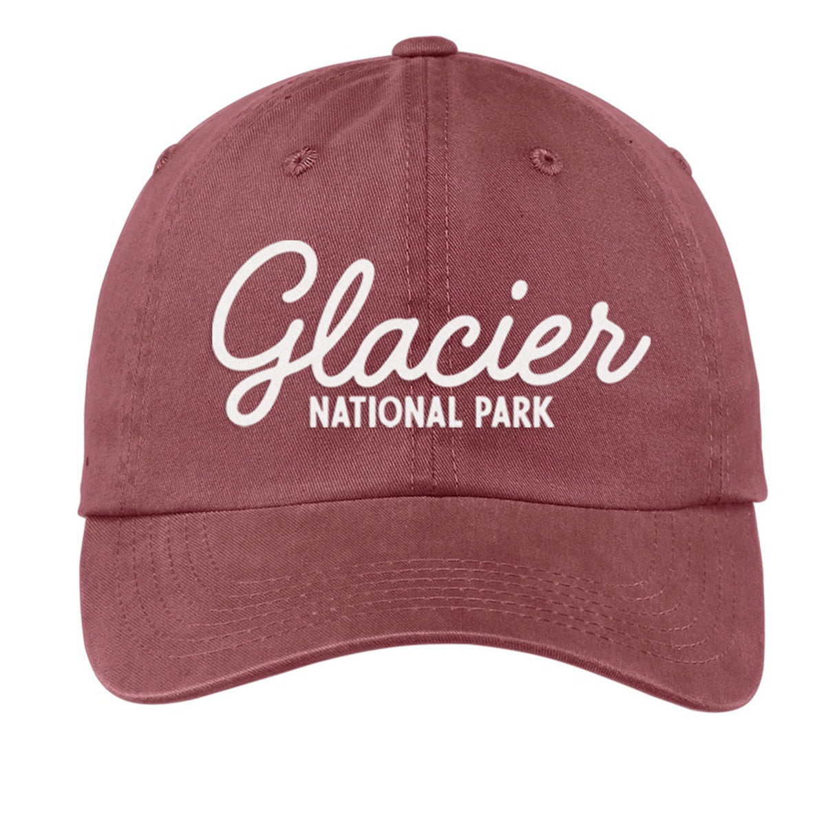 Glacier National Park Cursive Baseball Cap