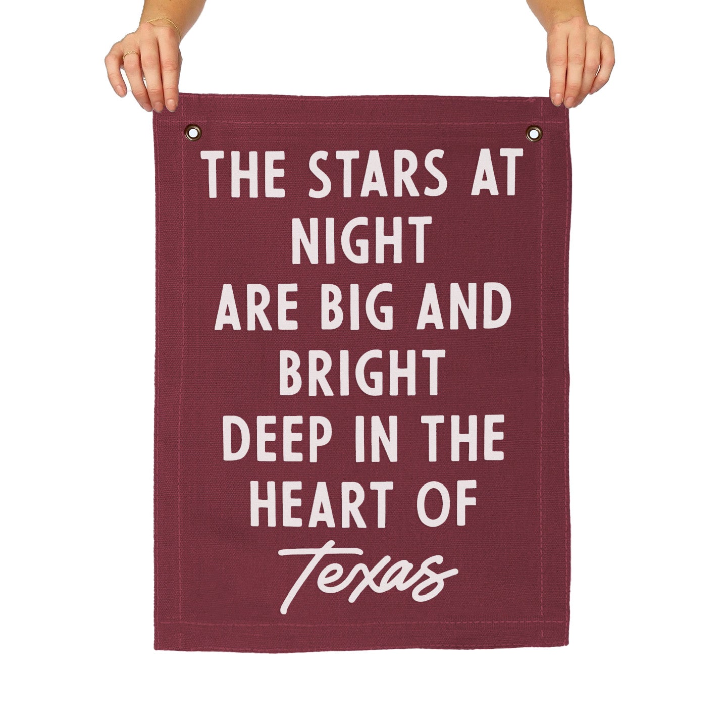 Deep In The Heart of Texas Large Canvas Flag