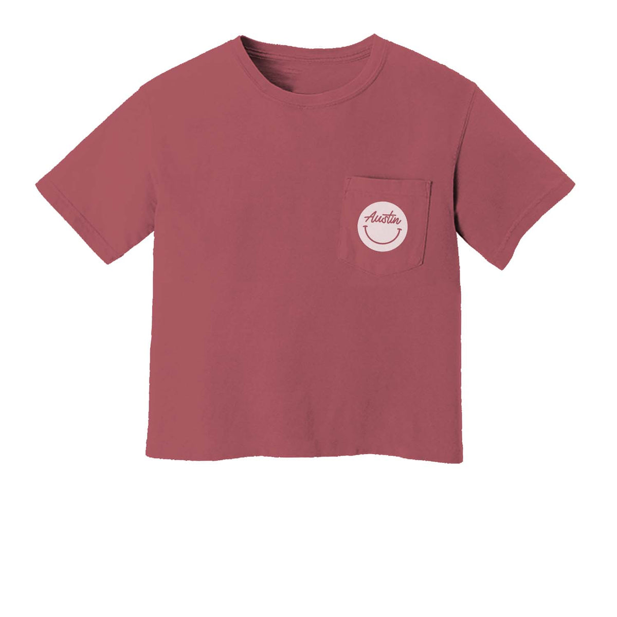 Austin Cursive Smile Pocket Tee