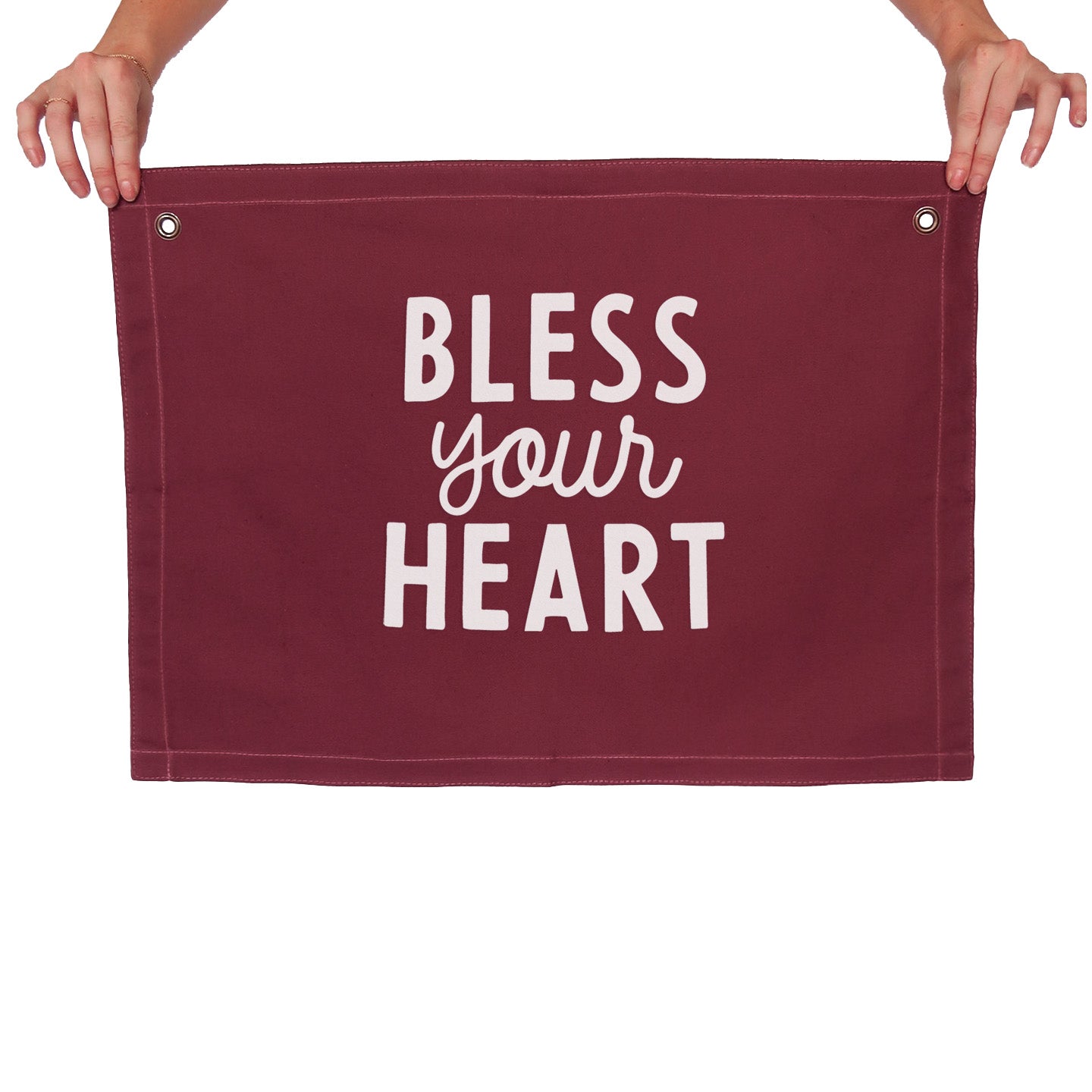 Bless Your Heart Large Canvas Flag