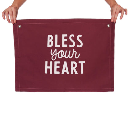 Bless Your Heart Large Canvas Flag
