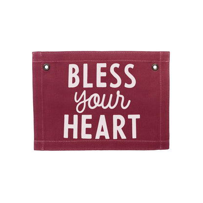 Bless your Heart Small Canvas Flag