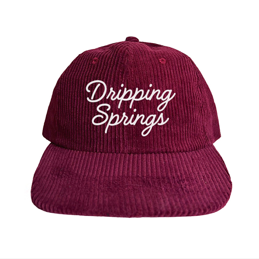 Dripping Springs Cursive Corduroy Cap