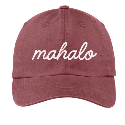 Mahalo Cursive Baseball Cap