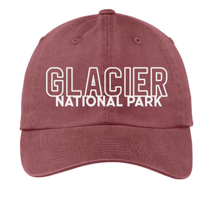 Glacier National Park Outline Baseball Cap