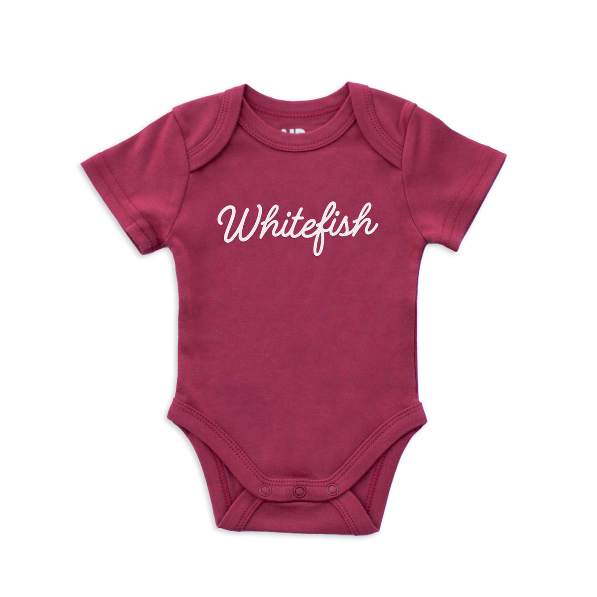 Whitefish Cursive Onesie