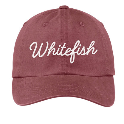 Whitefish Cursive Baseball Cap