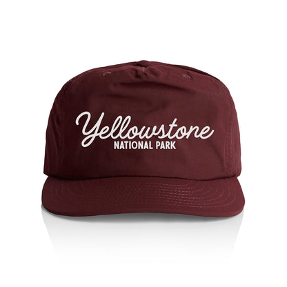 Yellowstone National Park Cursive Nylon Snapback