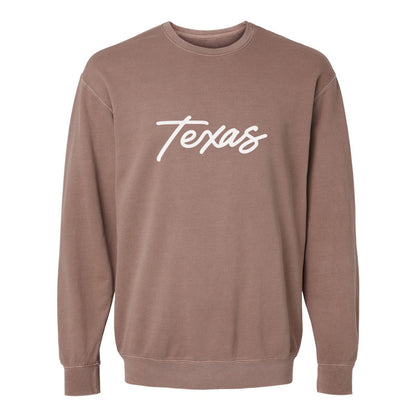 Texas Cursive Washed Sweatshirt