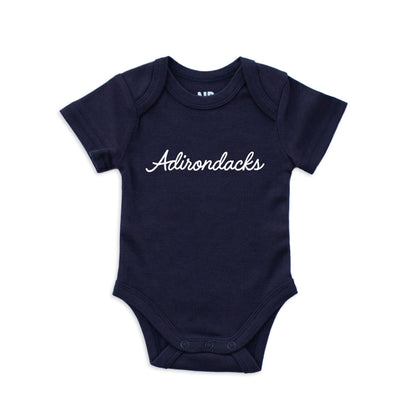 Adirondacks Cursive Onesie