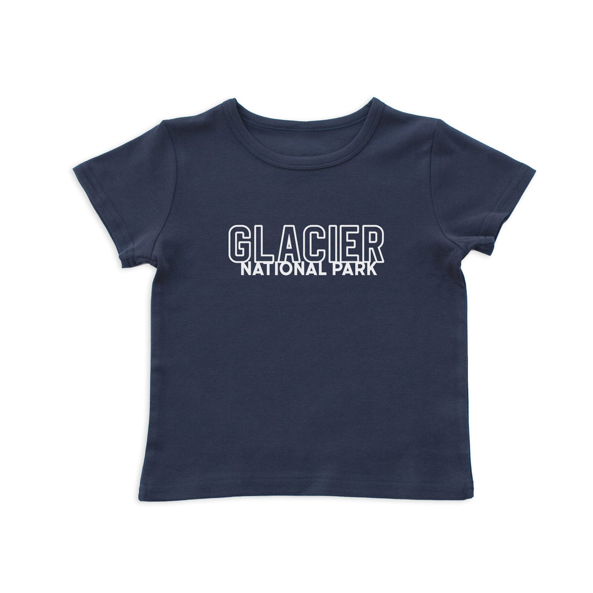 Glacier National Park Outline Kids Tee
