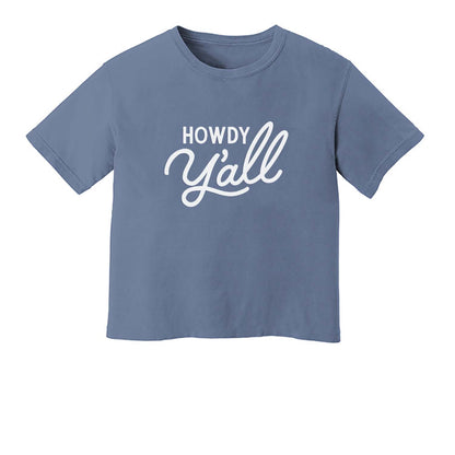 Howdy Y'all Washed Tee - Large Design