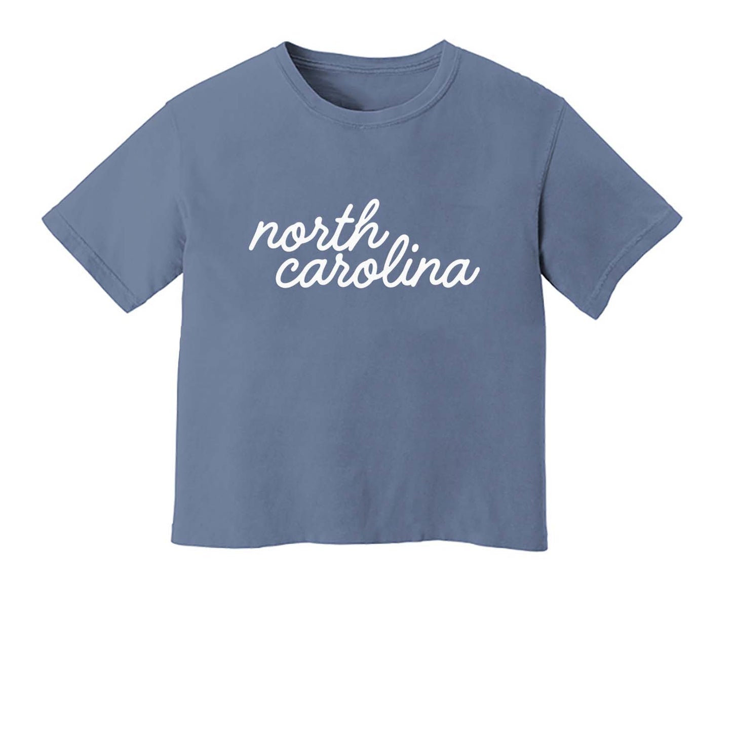 North Carolina Cursive Washed Crop Tee