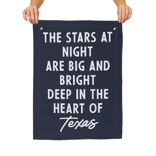 Deep In The Heart of Texas Large Canvas Flag