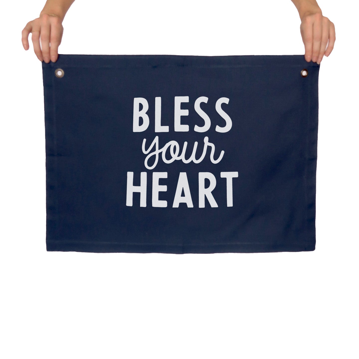 Bless Your Heart Large Canvas Flag