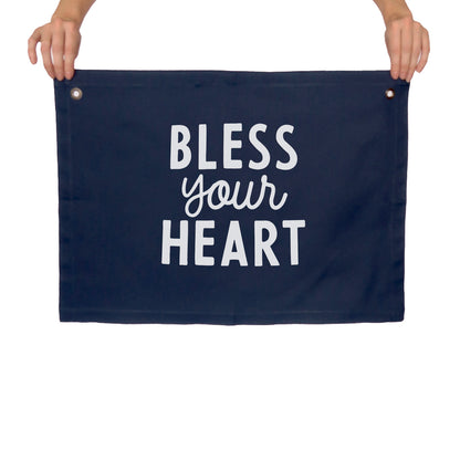 Bless Your Heart Large Canvas Flag