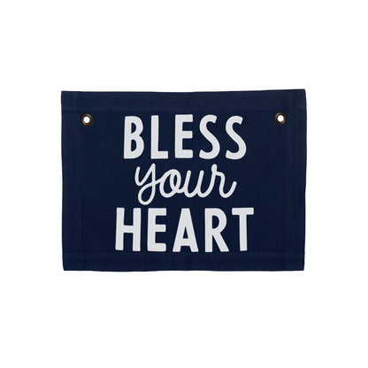 Bless your Heart Small Canvas Flag