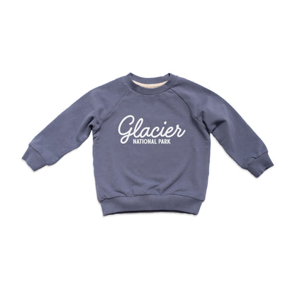 Glacier National Park Cursive Kids Sweatshirt
