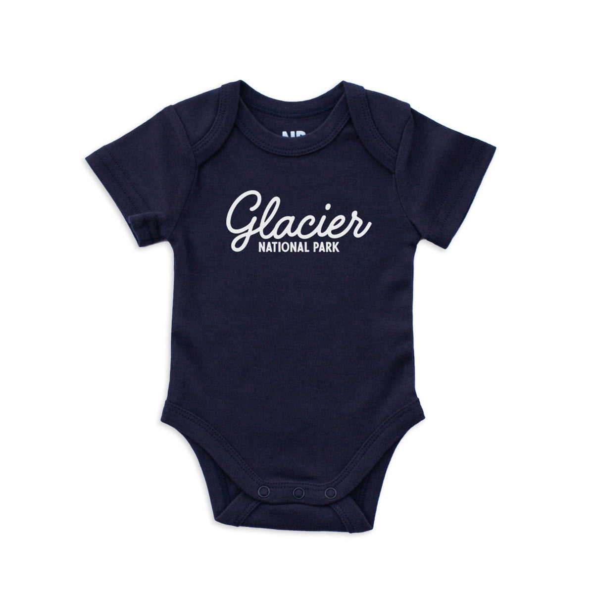 Glacier National Park Cursive Onesie