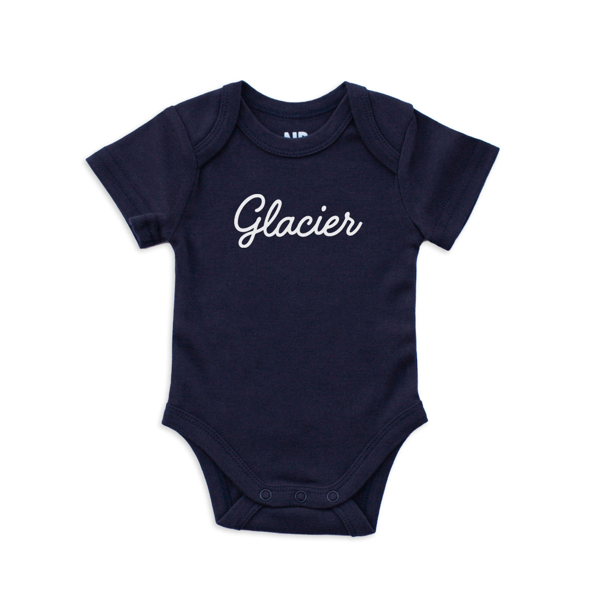 Glacier Cursive Onesie