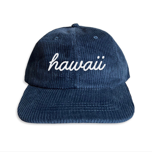 Hawaii Cursive Corduroy Cap