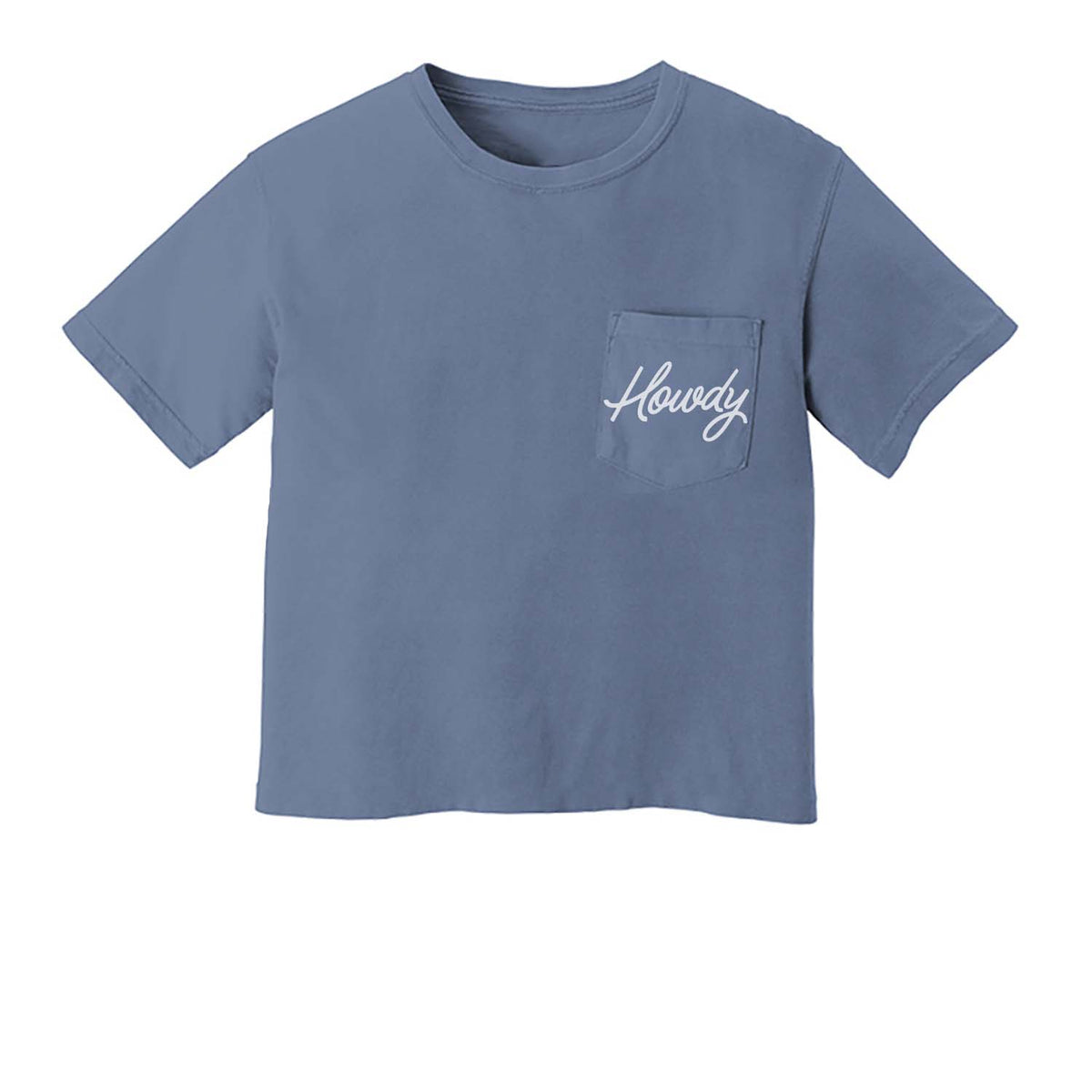 Howdy Cursive Pocket Tee