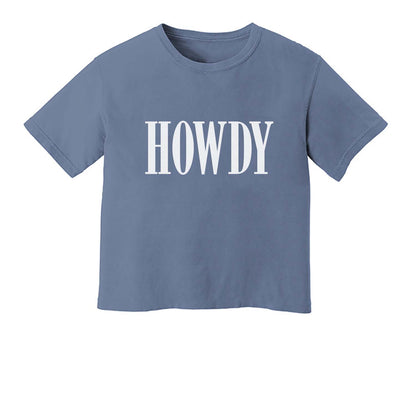 Howdy Western Washed Crop Tee