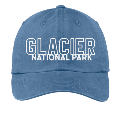 Glacier National Park Outline Baseball Cap