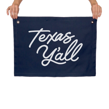 Texas Y'all Large Canvas Flag