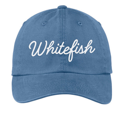 Whitefish Cursive Baseball Cap