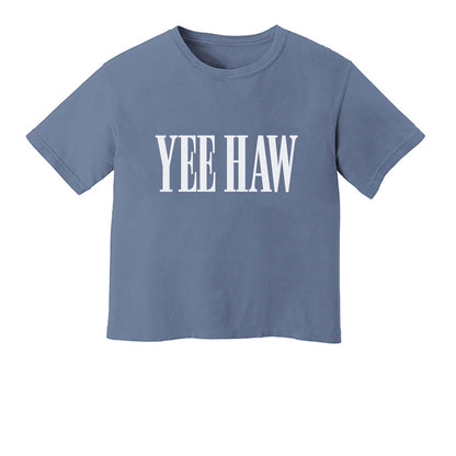 Yee Haw Western Washed Crop Tee